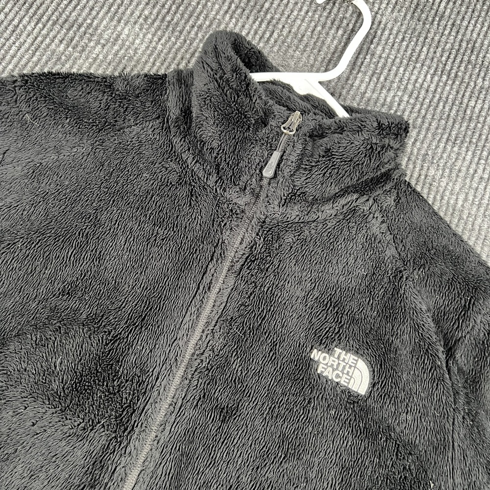 North Face Jacket Womens Large Black High Pile Fleece Full Zip Soft Outdoor